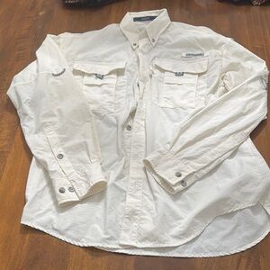 ‼️  Columbia PFG White Button-Up Shirt ‼️